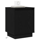 vidaXL Éjjeliszekrény Fekete tölgy 39 x 34,5 x 50 cm Faanyag