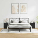 vidaXL Éjjeliszekrény tartalmaz 2 pcs Fekete 39 x 34,5 x 50 cm Faanyag