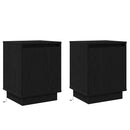 vidaXL Éjjeliszekrény tartalmaz 2 pcs Fekete 39 x 34,5 x 50 cm Faanyag