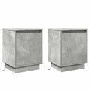 vidaXL Éjjeliszekrény 2 pcs Beton Szürke 39 x 34,5 x 50 cm Faanyag