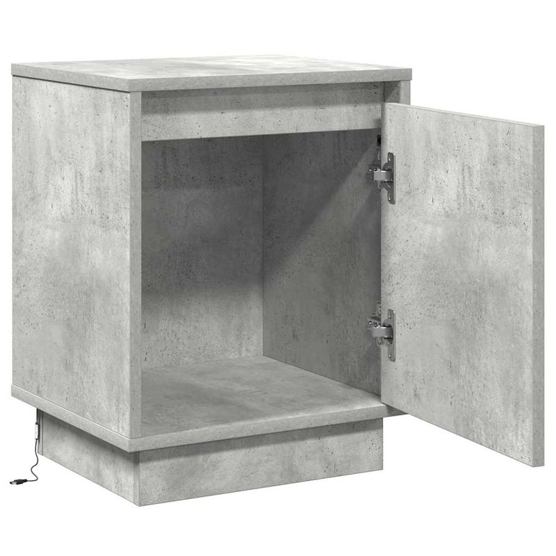 vidaXL Éjjeliszekrény 2 pcs Beton szürke 39 x 34,5 x 50 cm Faanyag