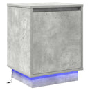 vidaXL Éjjeliszekrény 2 pcs Beton Szürke 39 x 34,5 x 50 cm Faanyag
