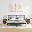 vidaXL Éjjeliszekrény 2 pcs Füstölt tölgy 39 x 34,5 x 50 cm Faanyag