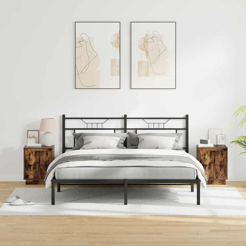 vidaXL Éjjeliszekrény 2 pcs Füstölt tölgy 39 x 34,5 x 50 cm Faanyag