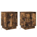 vidaXL Éjjeliszekrény 2 pcs Füstölt tölgy 39 x 34,5 x 50 cm Faanyag