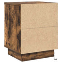 vidaXL Éjjeliszekrény 2 pcs Füstölt tölgy 39 x 34,5 x 50 cm Faanyag