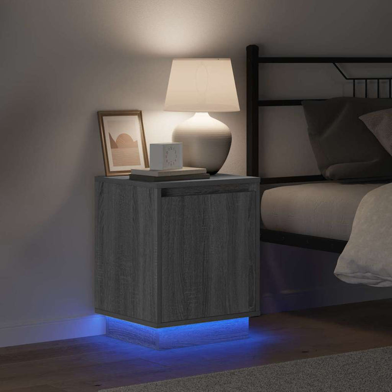 vidaXL Éjjeliszekrény tartalmaz Szürke 39 x 34,5 x 50 cm Faanyag