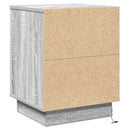 vidaXL Éjjeliszekrény tartalmaz Szürke 39 x 34,5 x 50 cm Faanyag