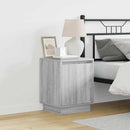 vidaXL Éjjeliszekrény tartalmaz 2 pcs Szürke 39 x 34,5 x 50 cm Faanyag