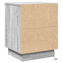 vidaXL Éjjeliszekrény 2 pcs Szürke 39 x 34,5 x 50 cm Faanyag