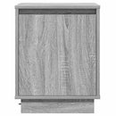 vidaXL Éjjeliszekrény 2 pcs Szürke 39 x 34,5 x 50 cm Faanyag