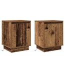 vidaXL Éjjeliszekrény 2 pcs Öreg fa 39 x 34,5 x 50 cm Faanyag