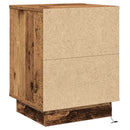 vidaXL Éjjeliszekrény 2 pcs Öreg fa 39 x 34,5 x 50 cm Faanyag