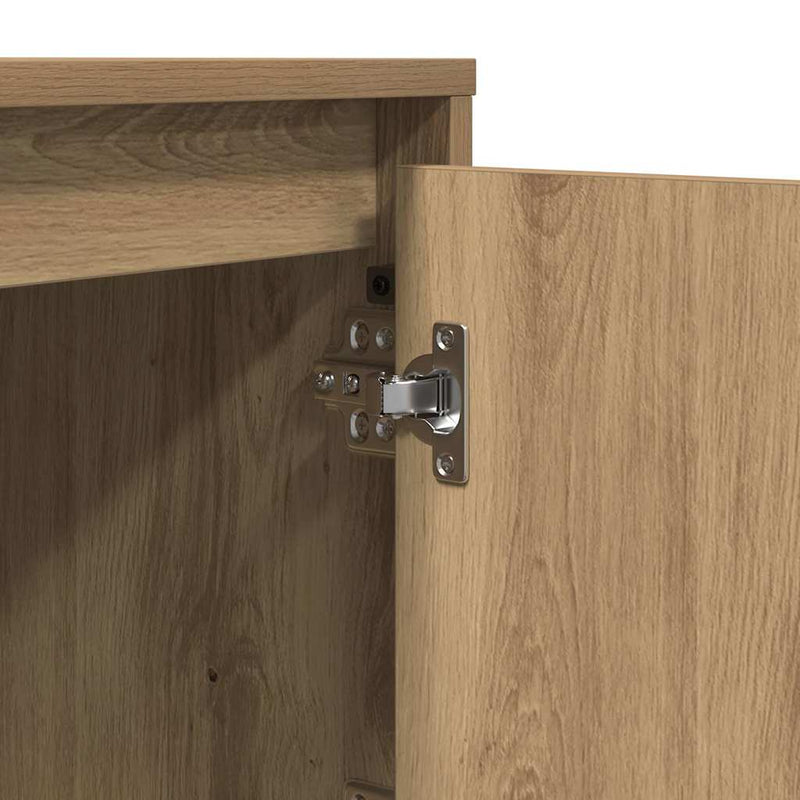 vidaXL Éjjeliszekrény kézműves tölgy 39 x 34,5 x 50 cm Faanyag