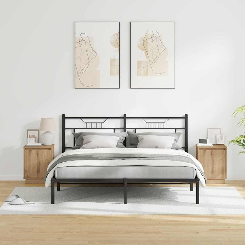 vidaXL Éjjeliszekrény 2 pcs kézműves tölgy 39 x 34,5 x 50 cm Faanyag