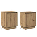 vidaXL Éjjeliszekrény 2 pcs Artisan tölgy 39 x 34,5 x 50 cm Faanyag