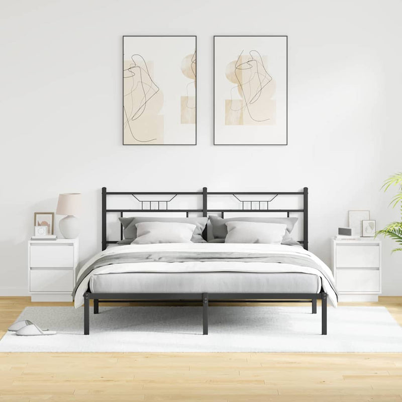 vidaXL Éjjeliszekrény fiókkal 2 pcs Fehér 39 x 34,5 x 50 cm Faanyag