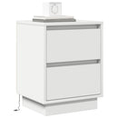 vidaXL Éjjeliszekrény fiókkal 2 pcs Fehér 39 x 34,5 x 50 cm Faanyag