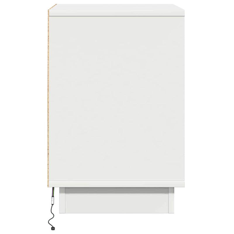 vidaXL Éjjeliszekrény fiókkal 2 pcs Fehér 39 x 34,5 x 50 cm Faanyag