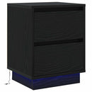 vidaXL Éjjeliszekrény 2 pcs Fekete tölgy 39 x 34,5 x 50 cm Faanyag