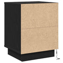 vidaXL Éjjeliszekrény 2 pcs Fekete tölgy 39 x 34,5 x 50 cm Faanyag
