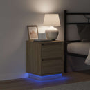 vidaXL Éjjeliszekrény fiókkal sonoma tölgy 39 x 34,5 x 50 cm Faanyag