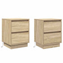 vidaXL Éjjeliszekrény 2 pcs Sonoma tölgy 39 x 34,5 x 50 cm Faanyag