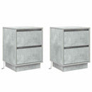 vidaXL Éjjeliszekrény 2 pcs Beton Szürke 39 x 34,5 x 50 cm Faanyag