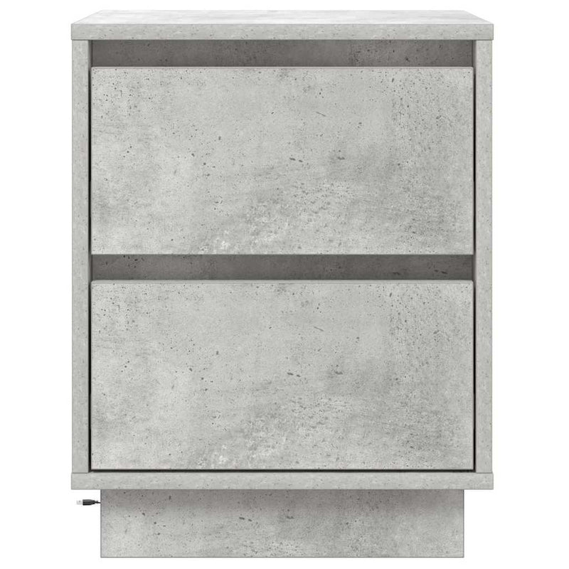 vidaXL Éjjeliszekrény 2 pcs Beton szürke 39 x 34,5 x 50 cm Faanyag