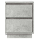 vidaXL Éjjeliszekrény 2 pcs Beton Szürke 39 x 34,5 x 50 cm Faanyag