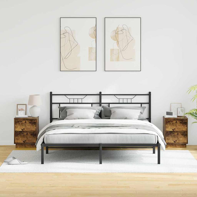 vidaXL Éjjeliszekrény 2 pcs Füstölt tölgy 39 x 34,5 x 50 cm Faanyag