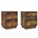 vidaXL Éjjeliszekrény 2 pcs Füstölt tölgy 39 x 34,5 x 50 cm Faanyag