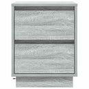 vidaXL Éjjeliszekrény fiókkal 2 pcs Szürke 39 x 34,5 x 50 cm Faanyag