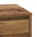 vidaXL Éjjeliszekrény fiókkal 2 pcs Öreg fa 39 x 34,5 x 50 cm Faanyag