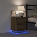 vidaXL Éjjeliszekrény 2 pcs kézműves tölgy 39 x 34,5 x 50 cm Faanyag