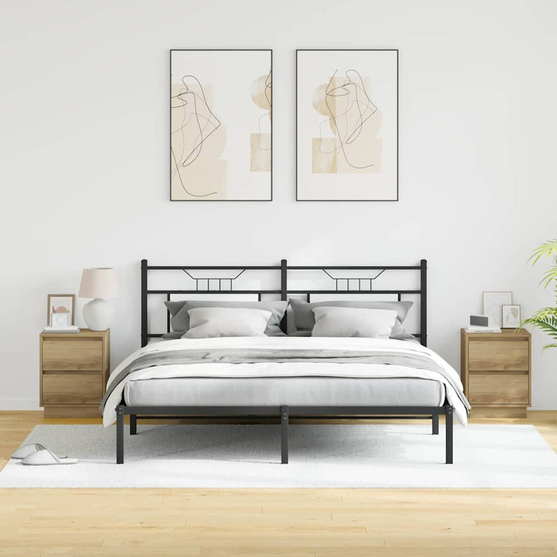 vidaXL Éjjeliszekrény 2 pcs kézműves tölgy 39 x 34,5 x 50 cm Faanyag