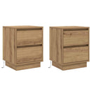 vidaXL Éjjeliszekrény 2 pcs Artisan tölgy 39 x 34,5 x 50 cm Faanyag
