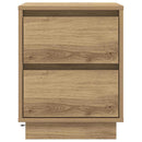 vidaXL Éjjeliszekrény 2 pcs kézműves tölgy 39 x 34,5 x 50 cm Faanyag
