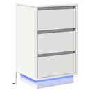 vidaXL Éjjeliszekrény fiókkal Fehér 39 x 34,5 x 65 cm Faanyag