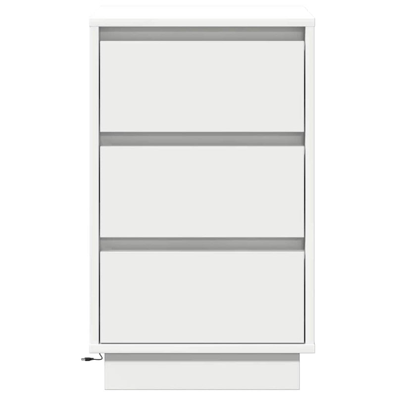vidaXL Éjjeliszekrény fiókkal Fehér 39 x 34.5 x 65 cm Faanyag