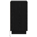 vidaXL Éjjeliszekrény fiókkal Fekete tölgy 39 x 34,5 x 65 cm Faanyag