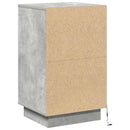 vidaXL Éjjeliszekrény fiókkal Beton Szürke 39 x 34,5 x 65 cm Faanyag