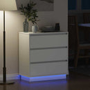 vidaXL Éjjeliszekrény fiókkal Fehér 71 x 34,5 x 75 cm Faanyag