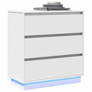 vidaXL Éjjeliszekrény fiókkal Fehér 71 x 34.5 x 75 cm Faanyag