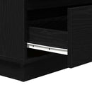 vidaXL Éjjeliszekrény fiókkal Fekete tölgy 71 x 34,5 x 75 cm Faanyag
