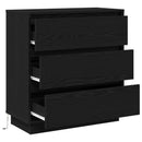 vidaXL Éjjeliszekrény fiókkal Fekete tölgy 71 x 34,5 x 75 cm Faanyag