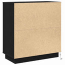 vidaXL Éjjeliszekrény fiókkal Fekete tölgy 71 x 34,5 x 75 cm Faanyag