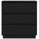 vidaXL Éjjeliszekrény fiókkal Fekete 71 x 34.5 x 75 cm Faanyag