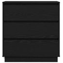 vidaXL Éjjeliszekrény fiókkal Fekete tölgy 71 x 34,5 x 75 cm Faanyag