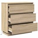 vidaXL Éjjeliszekrény fiókkal Sonoma tölgy 71 x 34,5 x 75 cm Faanyag